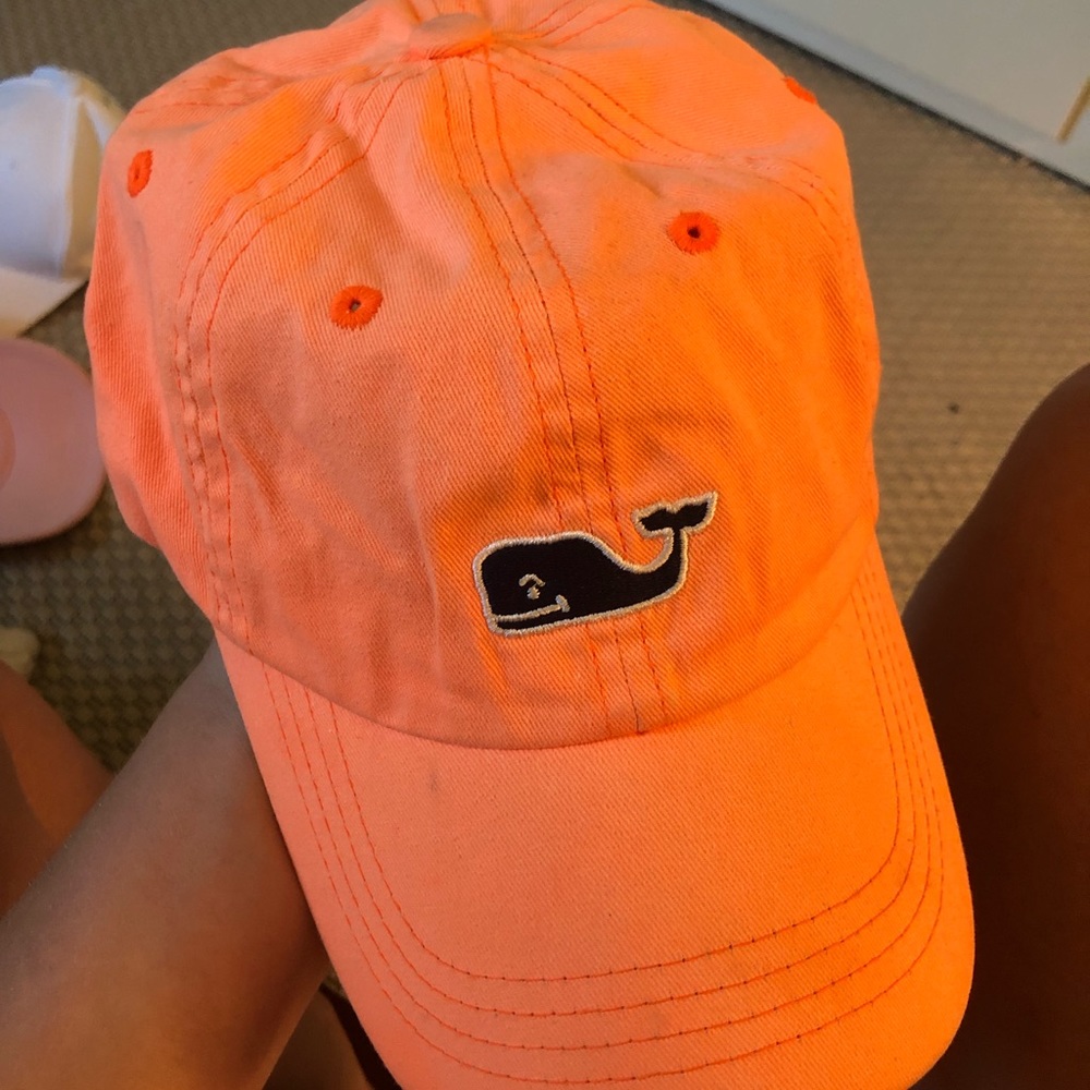 Neon orange vineyard vines hat